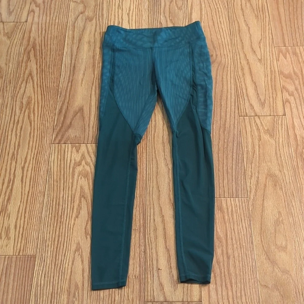 Alo Yoga Motion Yoga Leggings Green Sheer Women's Size Small*